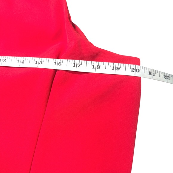 Black Halo Women's Sleeveless Twist Neck Sheath Dress - Red Career Size 12‎ - Picture 7 of 9